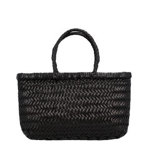 Dragon Diffusion Mini Flat Gora Leather Shoulder Bag, Black